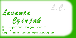 levente czirjak business card